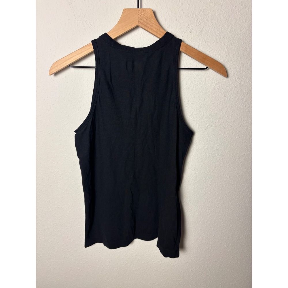 Athleta Organic Cotton High Neck Tank Top Black S 228974 - Picture 3 of 3